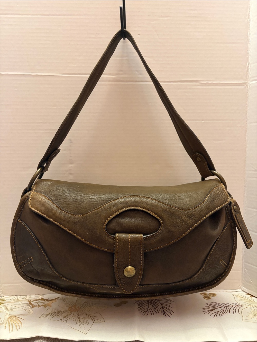Caterina Lucchi Brown Leather Shoulder Bag
